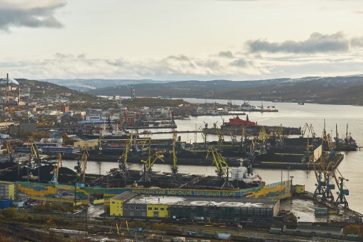 Blick über den Hafen von Murmansk