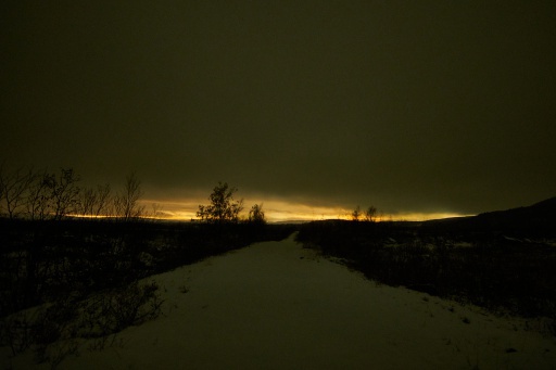 Nachts etwas außerhalb von Murmansk