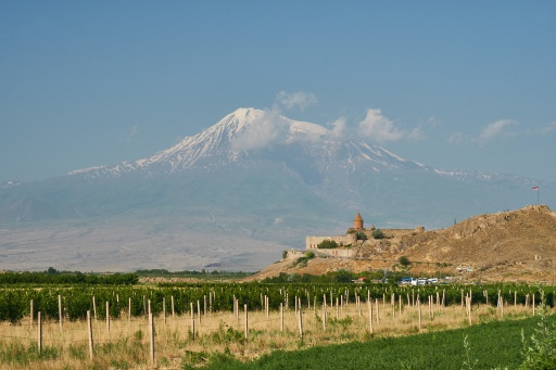Kloster Chor Virap mit Berg Ararat